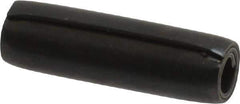 Made in USA - 7/32" Diam x 3/4" Long Coiled Spring Pin - Grade 1070-1090 Alloy Steel, Black Oxide Finish - Apex Tool & Supply