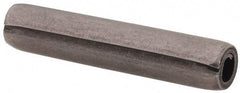 Made in USA - 7/32" Diam x 1-1/8" Long Coiled Spring Pin - Grade 1070-1090 Alloy Steel, Black Oxide Finish - Apex Tool & Supply