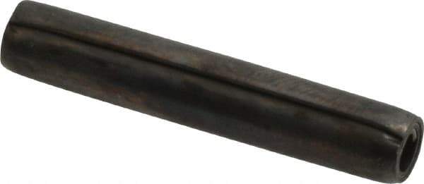Made in USA - 7/32" Diam x 1-1/4" Long Coiled Spring Pin - Grade 1070-1090 Alloy Steel, Black Oxide Finish - Apex Tool & Supply