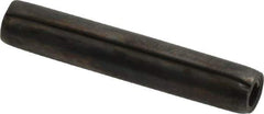 Made in USA - 7/32" Diam x 1-1/4" Long Coiled Spring Pin - Grade 1070-1090 Alloy Steel, Black Oxide Finish - Apex Tool & Supply