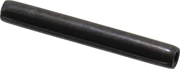 Made in USA - 7/32" Diam x 1-3/4" Long Coiled Spring Pin - Grade 1070-1090 Alloy Steel, Black Oxide Finish - Apex Tool & Supply