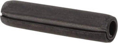 Made in USA - 1/4" Diam x 1-1/8" Long Coiled Spring Pin - Grade 1070-1090 Alloy Steel, Black Oxide Finish - Apex Tool & Supply
