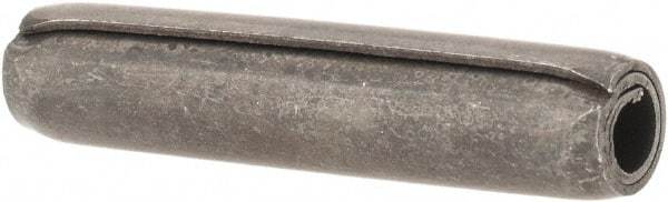 Made in USA - 1/4" Diam x 1-1/4" Long Coiled Spring Pin - Grade 1070-1090 Alloy Steel, Black Oxide Finish - Apex Tool & Supply