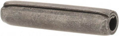 Made in USA - 1/4" Diam x 1-1/4" Long Coiled Spring Pin - Grade 1070-1090 Alloy Steel, Black Oxide Finish - Apex Tool & Supply