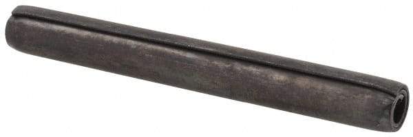 Made in USA - 1/4" Diam x 2-1/4" Long Coiled Spring Pin - Grade 1070-1090 Alloy Steel, Black Oxide Finish - Apex Tool & Supply