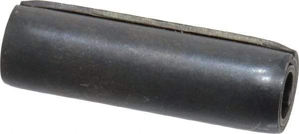 Made in USA - 5/16" Diam x 1" Long Coiled Spring Pin - Grade 1070-1090 Alloy Steel, Black Oxide Finish - Apex Tool & Supply
