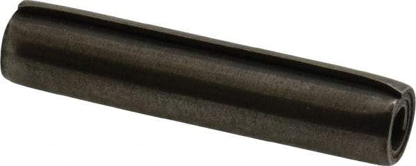 Made in USA - 5/16" Diam x 1-1/2" Long Coiled Spring Pin - Grade 1070-1090 Alloy Steel, Black Oxide Finish - Apex Tool & Supply