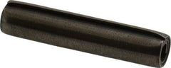 Made in USA - 5/16" Diam x 1-1/2" Long Coiled Spring Pin - Grade 1070-1090 Alloy Steel, Black Oxide Finish - Apex Tool & Supply