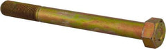 Value Collection - 1/2-20 UNF, 5" Length Under Head, Hex Head Cap Screw - Partially Threaded, Grade L9 Alloy Steel, Zinc Yellow Dichromate Finish, 3/4" Hex - Apex Tool & Supply