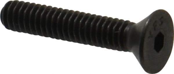 Value Collection - #8-32 UNC Hex Socket Drive, 82° Flat Screw - Alloy Steel, Black Oxide Finish, Fully Threaded, 7/8" OAL - Apex Tool & Supply