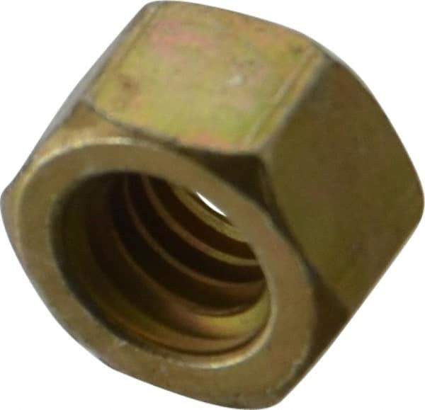 Value Collection - 5/16-18 UNC Steel Right Hand Hex Nut - 1/2" Across Flats, 17/64" High, Zinc Yellow Dichromate Cad & Waxed Finish - Apex Tool & Supply
