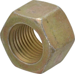 Value Collection - 1/2-20 UNF Steel Right Hand Hex Nut - 3/4" Across Flats, 1/2" High, Zinc Yellow Dichromate Cad & Waxed Finish - Apex Tool & Supply