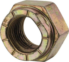 Value Collection - 3/8-24 UNF Grade L9 Hex Lock Nut with Distorted Thread - Cadmium Dichromate Finish - Apex Tool & Supply