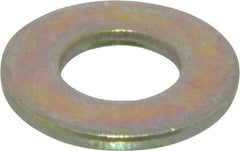 Made in USA - 5/16" Screw, Grade 9 Steel SAE Flat Washer - Zinc Yellow Dichromate Finish - Apex Tool & Supply