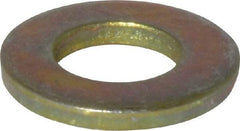 Value Collection - 3/8" Screw, Grade 9 Steel SAE Flat Washer - Zinc Yellow Dichromate Finish - Apex Tool & Supply