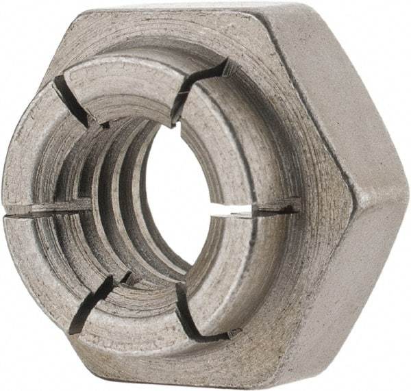 Flex-Loc - 5/16-18 UNC Grade 2 Heavy Hex Lock Nut with Expanding Flex Top - Uncoated, Meets Military Specifications - Apex Tool & Supply