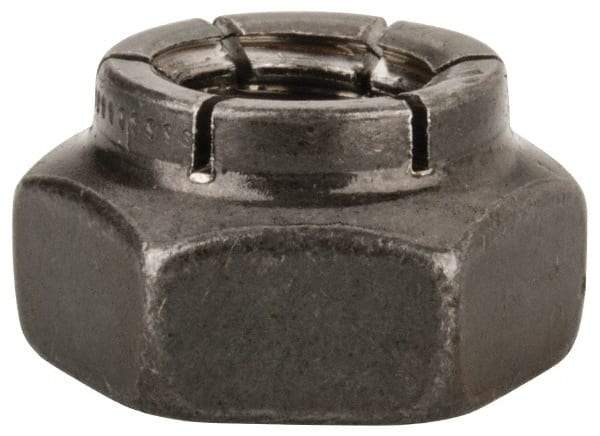 Flex-Loc - 3/8-16 UNC Grade 2 Heavy Hex Lock Nut with Expanding Flex Top - Uncoated, Meets Military Specifications - Apex Tool & Supply