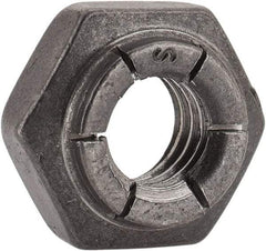 Flex-Loc - 5/16-18 UNC Grade 2 Heavy Hex Lock Nut with Expanding Flex Top - 17/64" High, Uncoated, Meets Military Specifications - Apex Tool & Supply