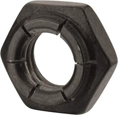 Flex-Loc - 1/2-13 UNC Grade 2 Heavy Hex Lock Nut with Expanding Flex Top - 21/64" High, Uncoated, Meets Military Specifications - Apex Tool & Supply