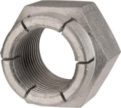 Flex-Loc - 1-12 UNF Grade 2 Hex Lock Nut with Expanding Flex Top - 1-7/16" Width Across Flats, Cadmium-Plated Finish - Apex Tool & Supply