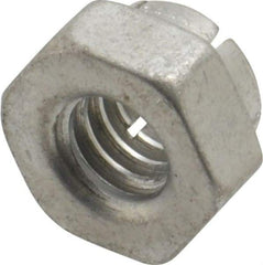 Flex-Loc - 1/4-20 UNC Grade 2 Hex Lock Nut with Expanding Flex Top - 19/64" High, Cadmium-Plated Finish, Meets Military Specifications - Apex Tool & Supply