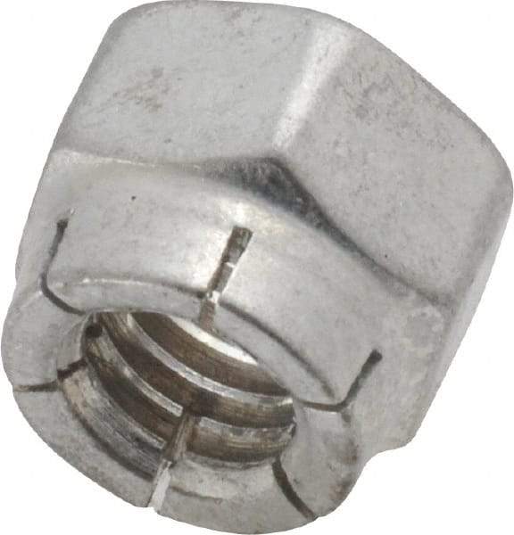 Flex-Loc - 3/8-16 UNC Grade 2 Hex Lock Nut with Expanding Flex Top - Cadmium-Plated Finish, Meets Military Specifications - Apex Tool & Supply