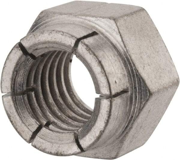 Flex-Loc - 1/2-13 UNC Grade 2 Hex Lock Nut with Expanding Flex Top - Cadmium-Plated Finish, Meets Military Specifications - Apex Tool & Supply
