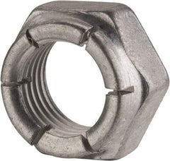 Flex-Loc - 7/16-20 UNJF Grade 2 Hex Lock Nut with Expanding Flex Top - 21/64" High, Cadmium-Plated Finish, Meets Military Specifications - Apex Tool & Supply
