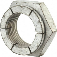 Flex-Loc - 1-14 UNJS Grade 2 Hex Lock Nut with Expanding Flex Top - 1-7/16" Width Across Flats, Cadmium-Plated Finish, Meets Military Specifications - Apex Tool & Supply