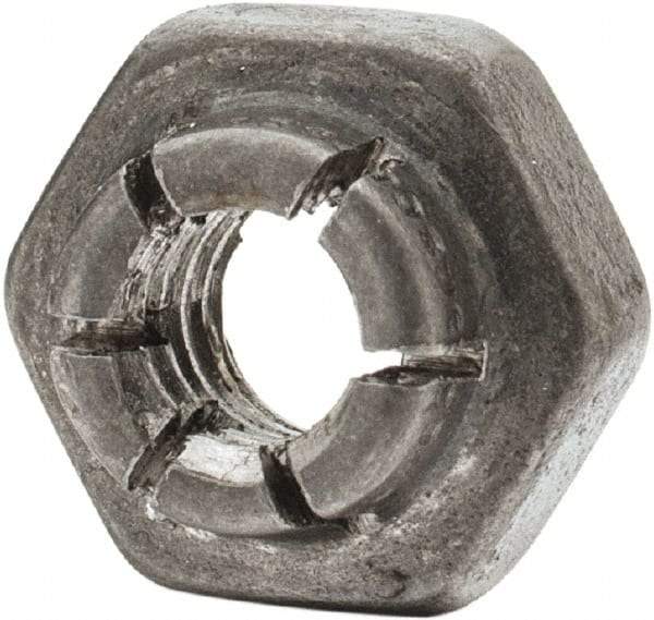 Flex-Loc - #10-24 UNJC Grade 2 Hex Lock Nut with Expanding Flex Top - 3/16" High, Cadmium-Plated Finish, Meets Military Specifications - Apex Tool & Supply