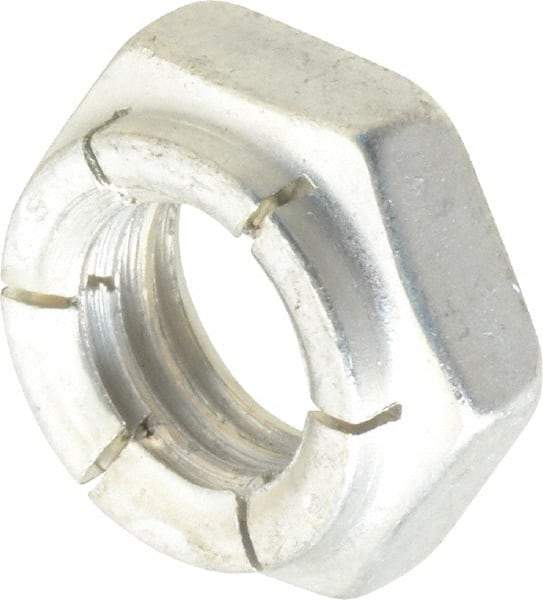 Flex-Loc - 1/2-13 UNC Grade 2 Hex Lock Nut with Expanding Flex Top - 21/64" High, Cadmium-Plated Finish, Meets Military Specifications - Apex Tool & Supply
