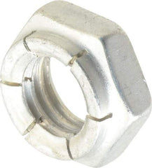 Flex-Loc - 1/2-13 UNC Grade 2 Hex Lock Nut with Expanding Flex Top - 21/64" High, Cadmium-Plated Finish, Meets Military Specifications - Apex Tool & Supply