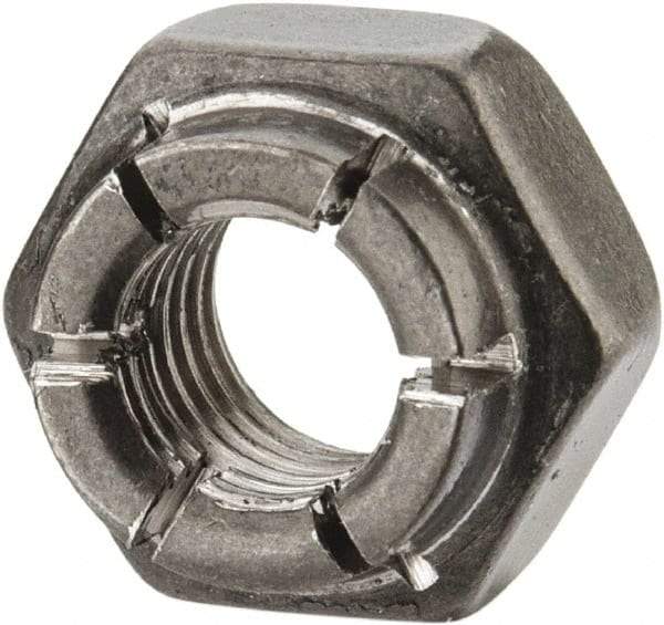 Flex-Loc - 1/4-28 UNJF 18-8 Hex Lock Nut with Expanding Flex Top - Uncoated, Meets Military Specifications - Apex Tool & Supply