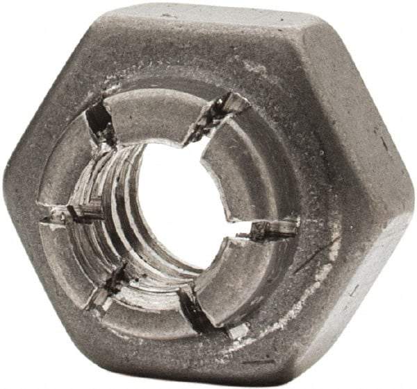 Flex-Loc - #10-24 UNJC 18-8 Hex Lock Nut with Expanding Flex Top - Uncoated, Meets Military Specifications - Apex Tool & Supply
