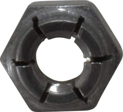 Flex-Loc - 1/4-20 UNC 18-8 Hex Lock Nut with Expanding Flex Top - 19/64" High, Uncoated, Meets Military Specifications - Apex Tool & Supply