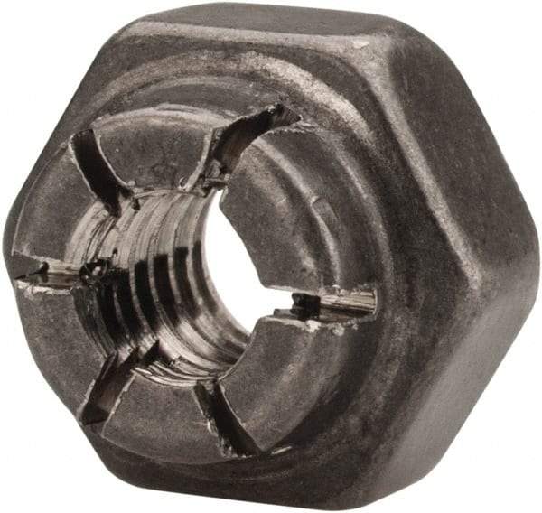 Flex-Loc - #8-32 UNJC 18-8 Hex Lock Nut with Expanding Flex Top - Uncoated, Meets Military Specifications - Apex Tool & Supply