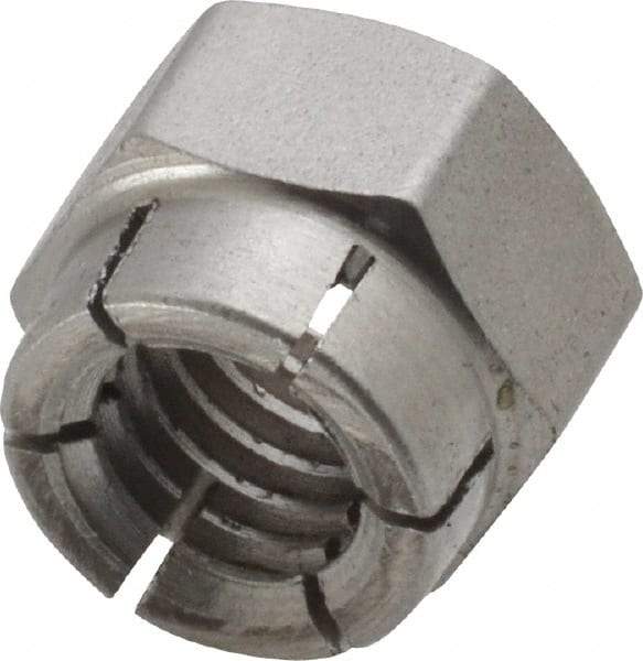 Flex-Loc - 3/8-16 UNC 18-8 Hex Lock Nut with Expanding Flex Top - Uncoated, Meets Military Specifications - Apex Tool & Supply