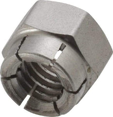 Flex-Loc - 3/8-16 UNC 18-8 Hex Lock Nut with Expanding Flex Top - Uncoated, Meets Military Specifications - Apex Tool & Supply