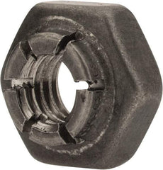 Flex-Loc - #10-32 UNJF 18-8 Hex Lock Nut with Expanding Flex Top - 3/16" High, Uncoated, Meets Military Specifications - Apex Tool & Supply