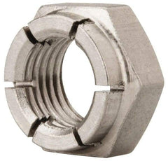 Flex-Loc - 3/8-24 UNJF 18-8 Hex Lock Nut with Expanding Flex Top - 9/32" High, Uncoated, Meets Military Specifications - Apex Tool & Supply
