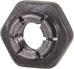 Flex-Loc - #10-24 UNJC 18-8 Hex Lock Nut with Expanding Flex Top - 3/16" High, Uncoated, Meets Military Specifications - Apex Tool & Supply