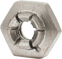 Flex-Loc - #6-32 UNJC 18-8 Hex Lock Nut with Expanding Flex Top - 5/16" Width Across Flats, 9/64" High, Uncoated, Meets Military Specifications - Apex Tool & Supply