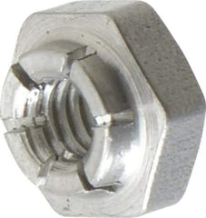 Flex-Loc - #8-32 UNJC 18-8 Hex Lock Nut with Expanding Flex Top - 3/16" High, Uncoated, Meets Military Specifications - Apex Tool & Supply