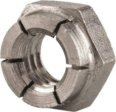 Flex-Loc - 5/16-18 UNC 18-8 Hex Lock Nut with Expanding Flex Top - 17/64" High, Uncoated, Meets Military Specifications - Apex Tool & Supply