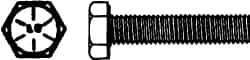 Made in USA - 1/4-28 UNF, 4" Length Under Head Hex Head Cap Screw - Partially Threaded, Grade 8 Alloy Steel, Zinc-Plated Finish, 7/16" Hex - Apex Tool & Supply