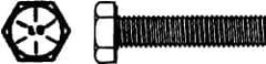 Made in USA - 1/4-28 UNF, 4" Length Under Head Hex Head Cap Screw - Partially Threaded, Grade 8 Alloy Steel, Zinc-Plated Finish, 7/16" Hex - Apex Tool & Supply