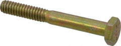 Value Collection - 1/4-20 UNC, 2" Length Under Head Hex Head Cap Screw - Partially Threaded, Grade 8 Alloy Steel, Zinc-Plated Finish, 7/16" Hex - Apex Tool & Supply