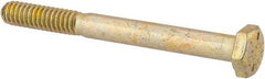 Value Collection - 1/4-20 UNC, 2-1/2" Length Under Head Hex Head Cap Screw - Partially Threaded, Grade 8 Alloy Steel, Zinc-Plated Finish, 7/16" Hex - Apex Tool & Supply