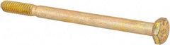 Value Collection - 1/4-20 UNC, 3-1/2" Length Under Head Hex Head Cap Screw - Partially Threaded, Grade 8 Alloy Steel, Zinc-Plated Finish, 7/16" Hex - Apex Tool & Supply