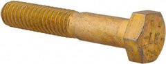 Value Collection - 5/16-18 UNC, 1-3/4" Length Under Head Hex Head Cap Screw - Partially Threaded, Grade 8 Alloy Steel, Zinc-Plated Finish, 1/2" Hex - Apex Tool & Supply